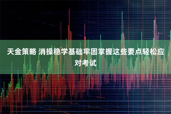 天金策略 消操稳学基础牢固掌握这些要点轻松应对考试