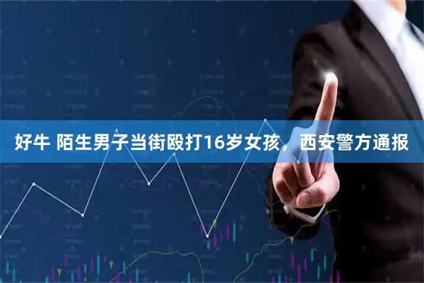 好牛 陌生男子当街殴打16岁女孩，西安警方通报